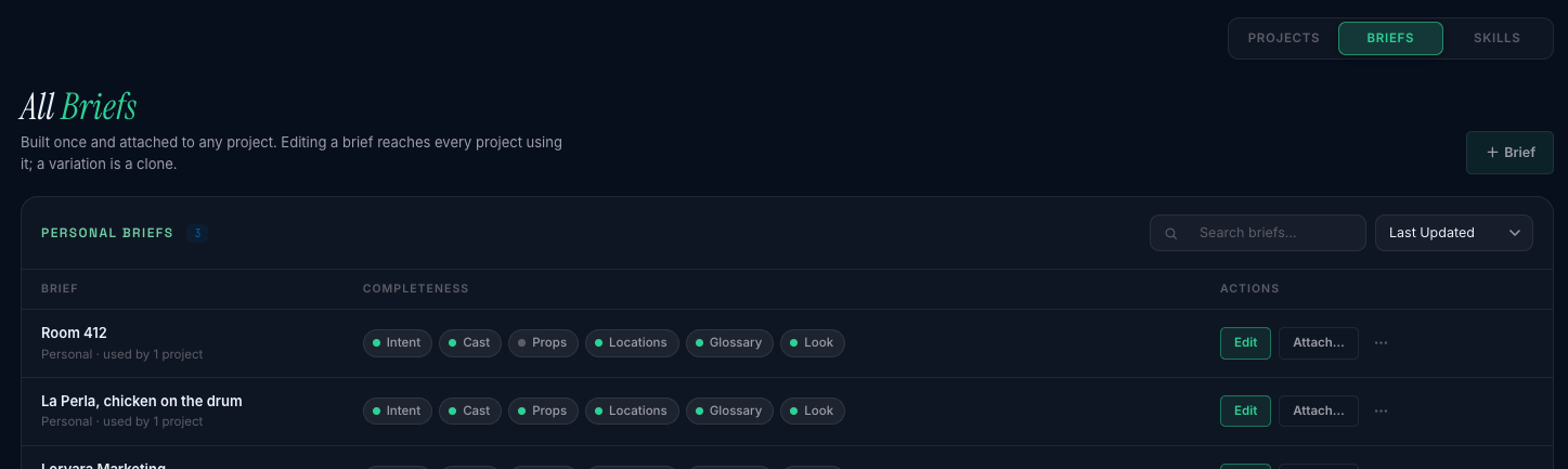 The brief page screenshot