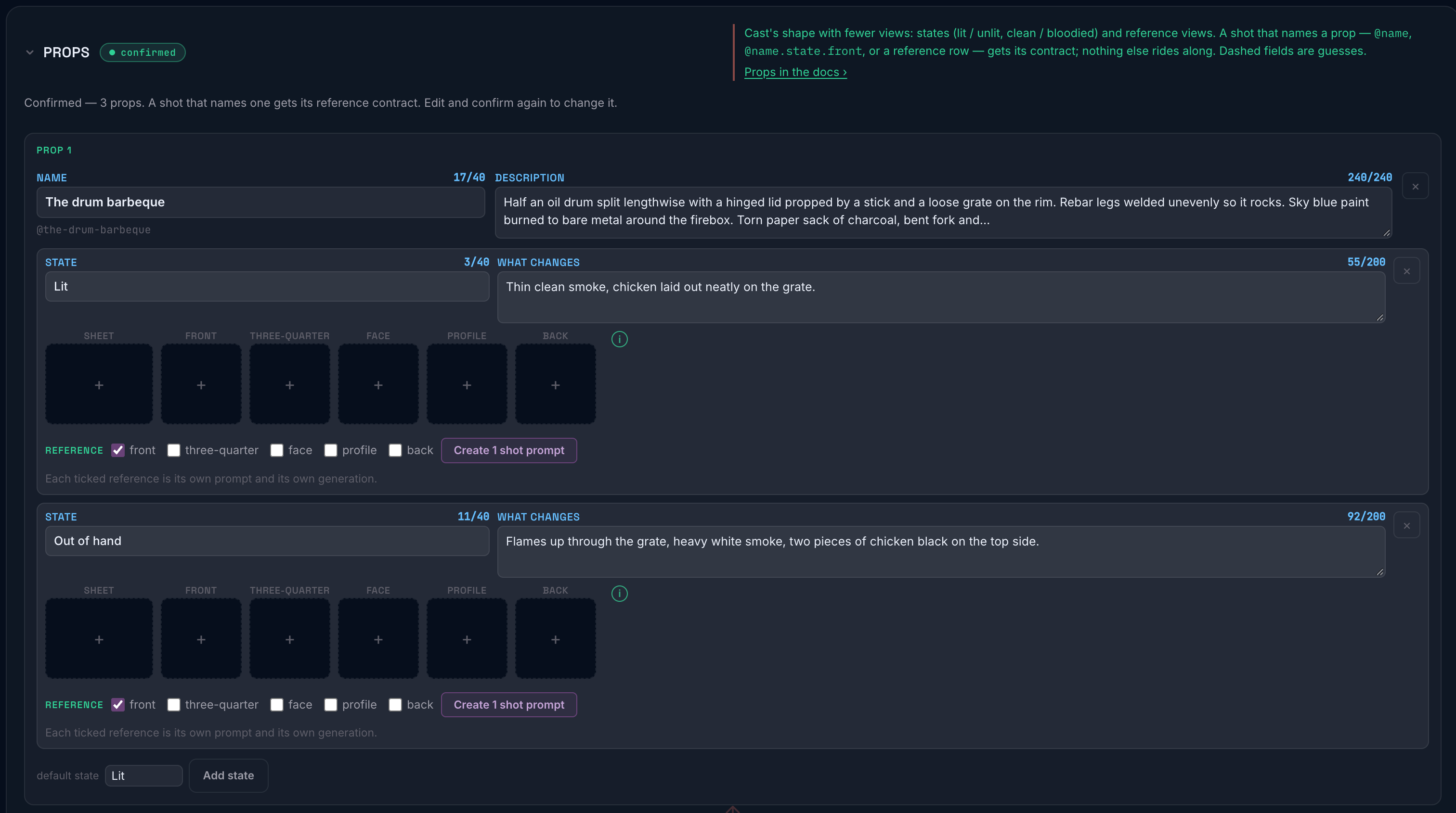 Cast block where you attach reference as an example